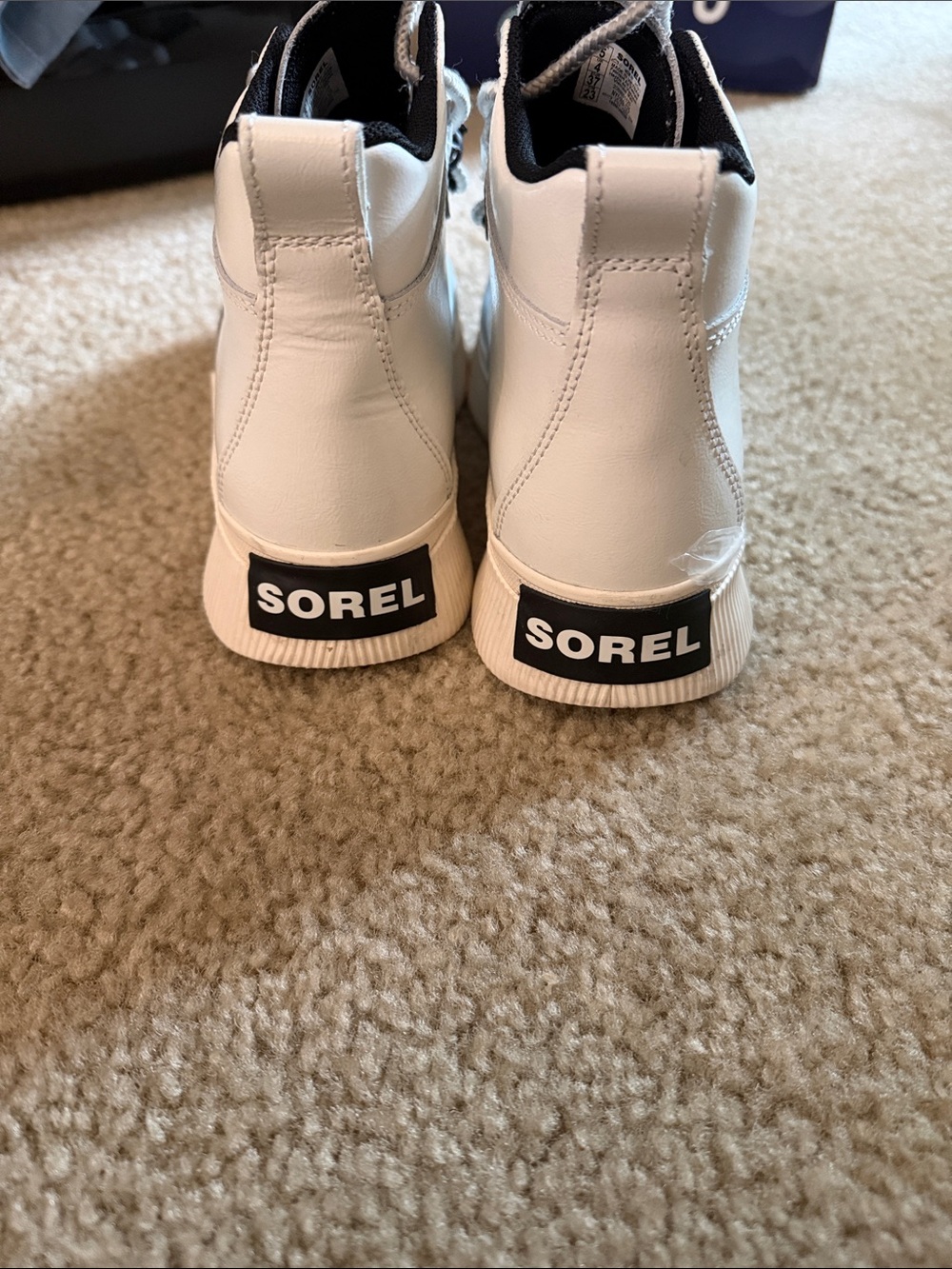 Sorel White and Silver Waterproof Duck-Style Boots - Picture 2 of 4